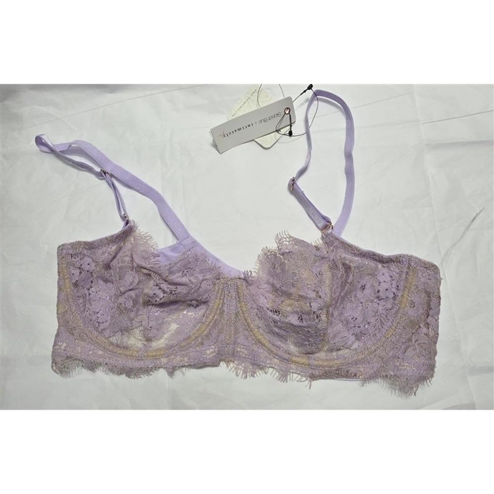 NWT Skarlett Blue 32C Eyelash Lace Underwire Lilac Purple T-Shirt Bra 131313